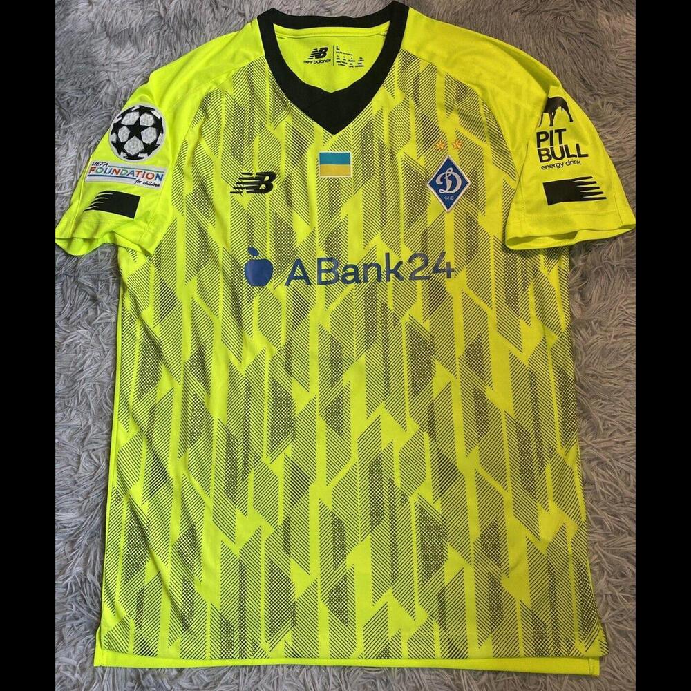 DYNAMO KYIV 2020/21 Match ISSUE JERSEY BUSHCHAN 1 CHAMPIONS LEAGUE Ukraine